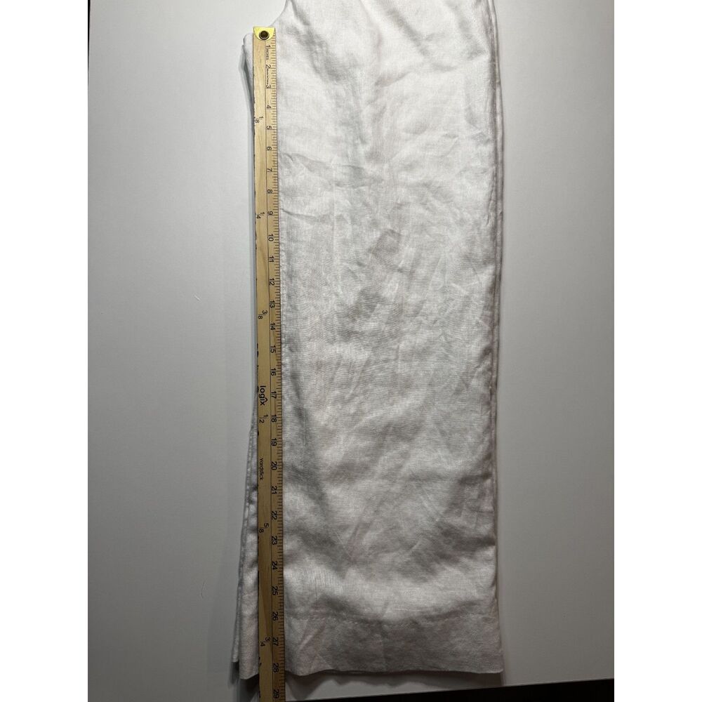 Abercrombie Sloane Linen Blend Wide Leg Pants White Size 28 6R - Picture 10 of 11